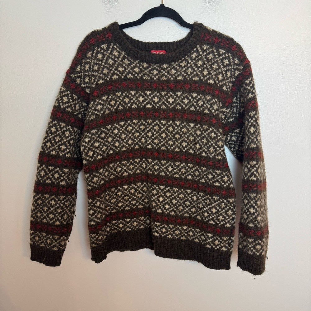 VINTAGE FREE PEOPLE Original 70% Wool Chunky Sweater